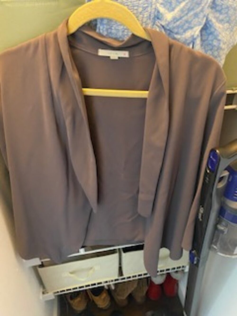 Chiffon Light Gray Wrap - Size Small